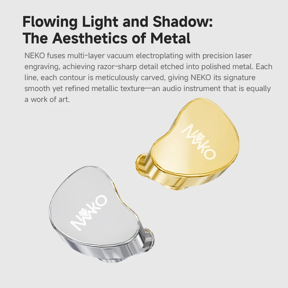 CVJ Neko سماعات أذن مصنوعة من خليط معدني ملف ديناميكي 3.5 مللي متر طرف واحد 4.4 مللي متر قابس متوازن عزل الصوت الراقية سماعات أذن