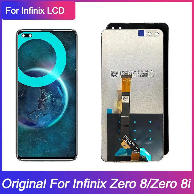 Go! High quality Black 6.85 inch For Infinix Zero 8 X687 / Zero 8i X687B LCD Display Touch Screen Digitizer Assembly Replacement