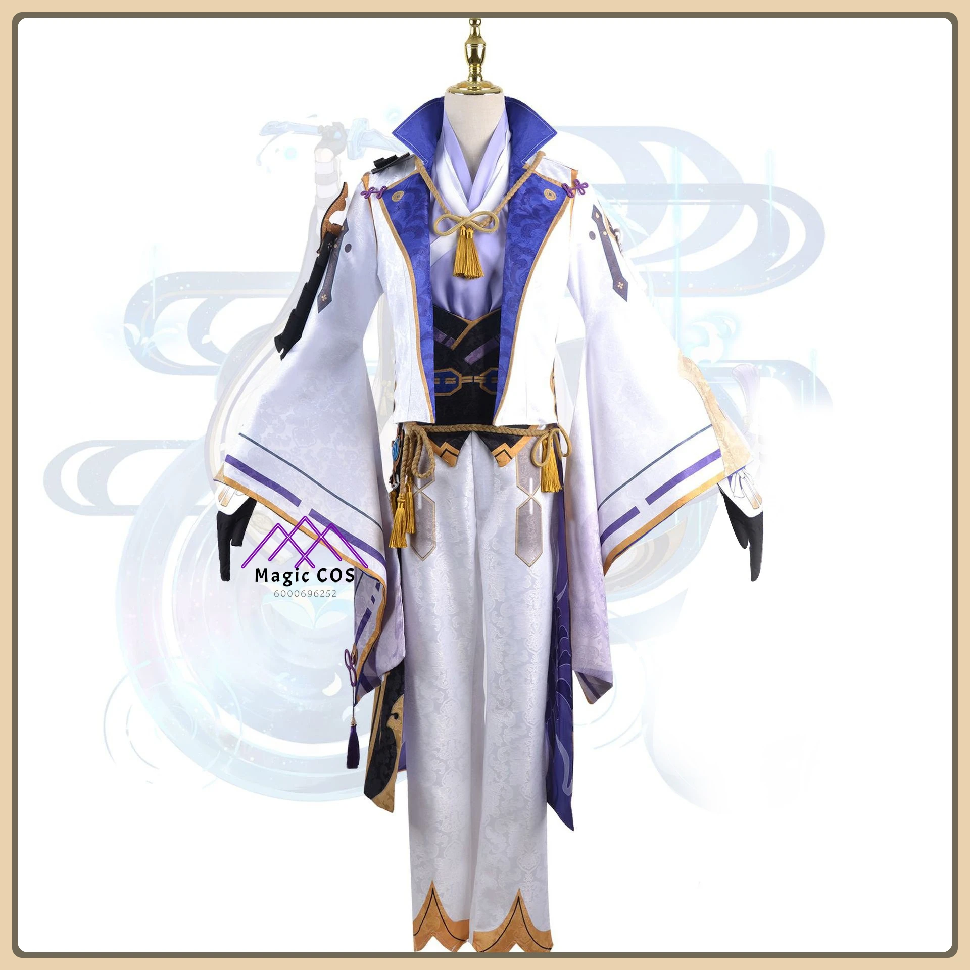 

Hot Game Genshin Impact Inazuma Ayato Kamisato Role Playing Full Set Cosplay Costume Anime Outfit Hairpin High Quality Full Set