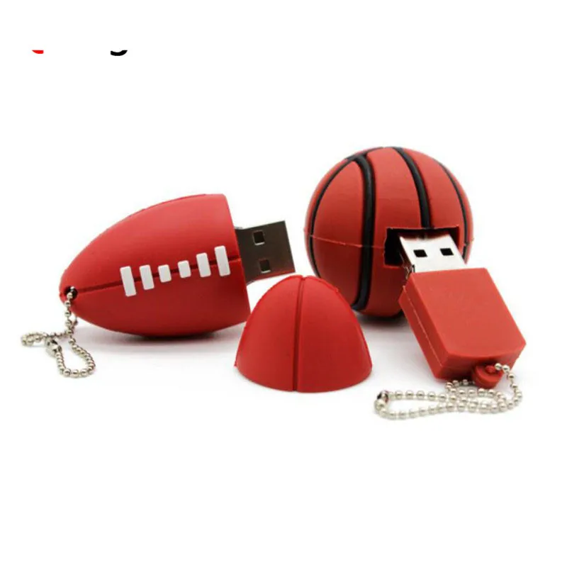 

USB-флешка в виде футбольного мяча 128 ГБ, силиконовый флеш-накопитель 64 ГБ, креативный подарок, флешка 32 ГБ, USB-накопитель реальной емкости 16 ГБ, 8 ГБ