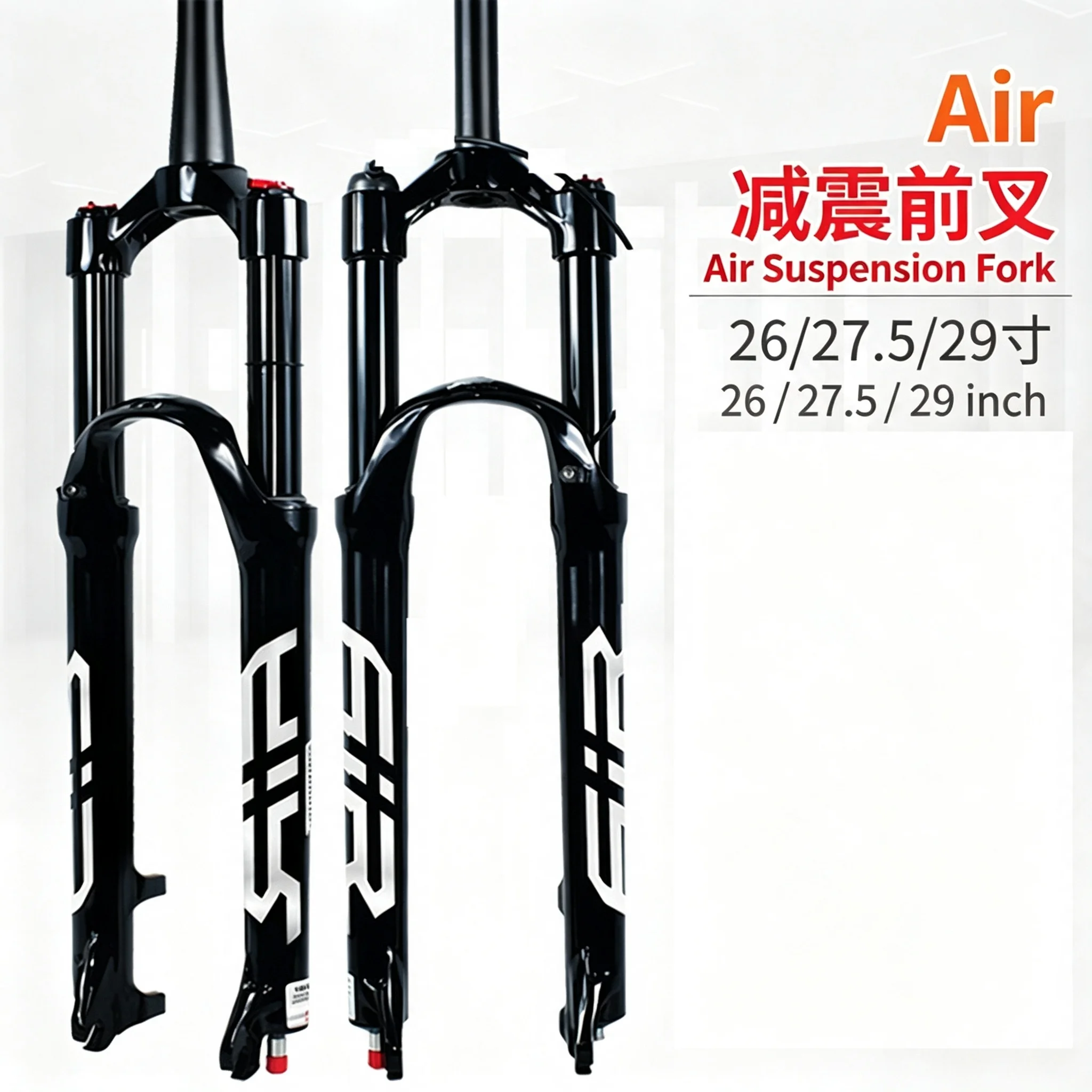 32 Tube Mountain Bike Air Fork 26 27.5 29 inch Front Fork 100-140 Stroke Soil Slope XC Shock Absorption Front Fork with damping