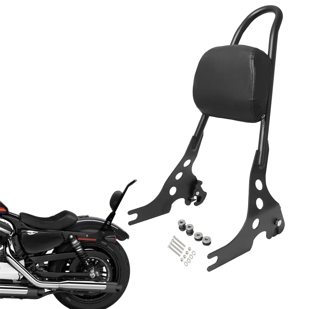 

For Harley Sportster Iron XL883 1200 48 72 2004-Later Accessories Detachable Motorcycle Rear Backrest Sissy Bar
