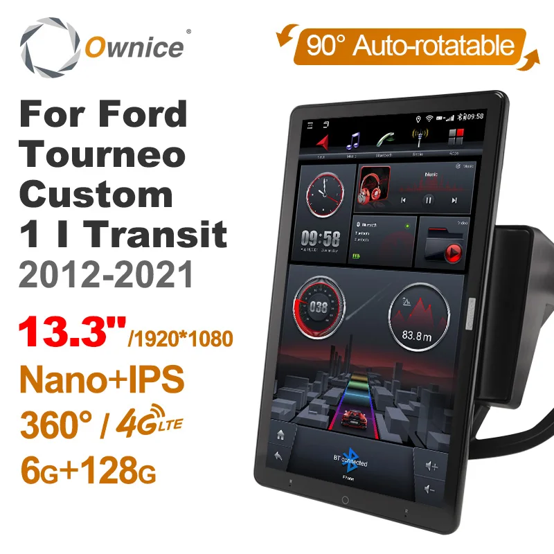 

Ownice Android 12.0 Car Multimedia for Ford Tourneo Custom 1 I Transit 2012-2021 Auto Radio Audio 4G LTE 360 Optical No DVD