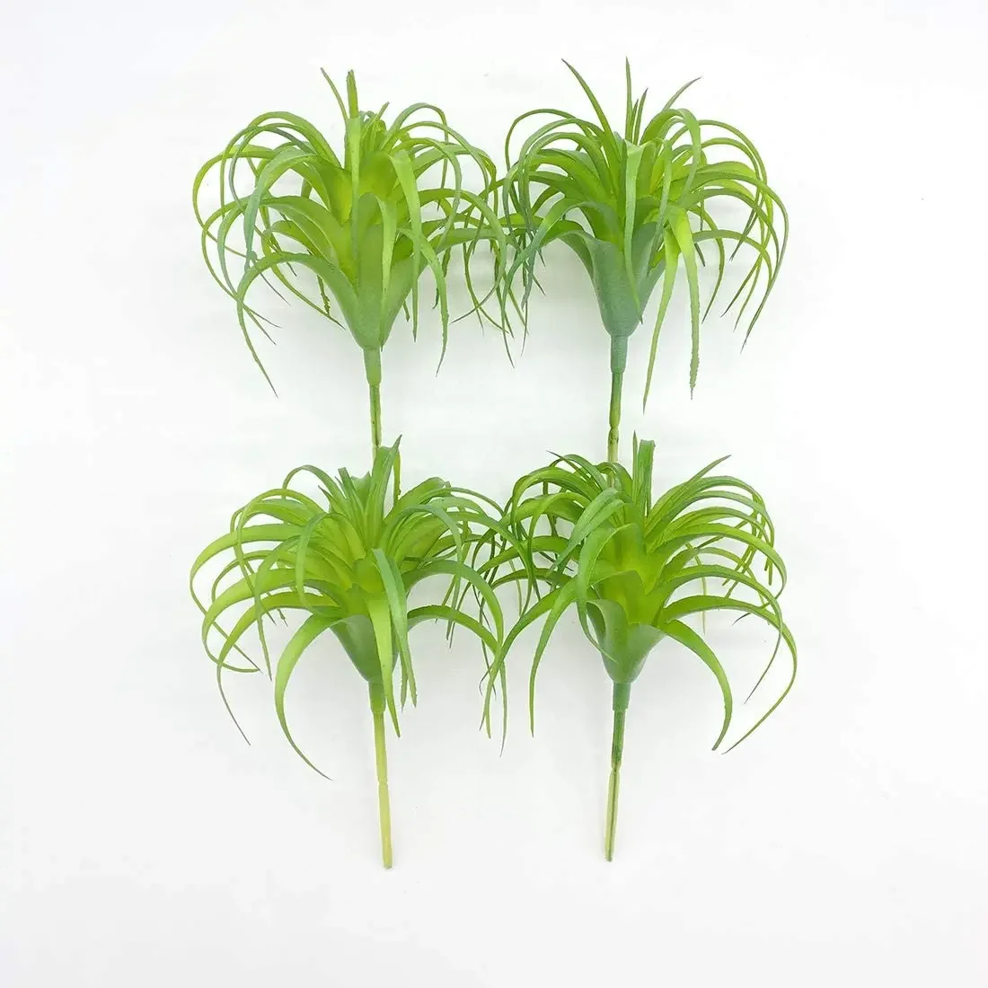 4er-Pack künstliche künstliche Luftpflanzen Gras Tillandsia Bromeliads für Heimdekoration Terrarium Projekt Grün – Detail 3
