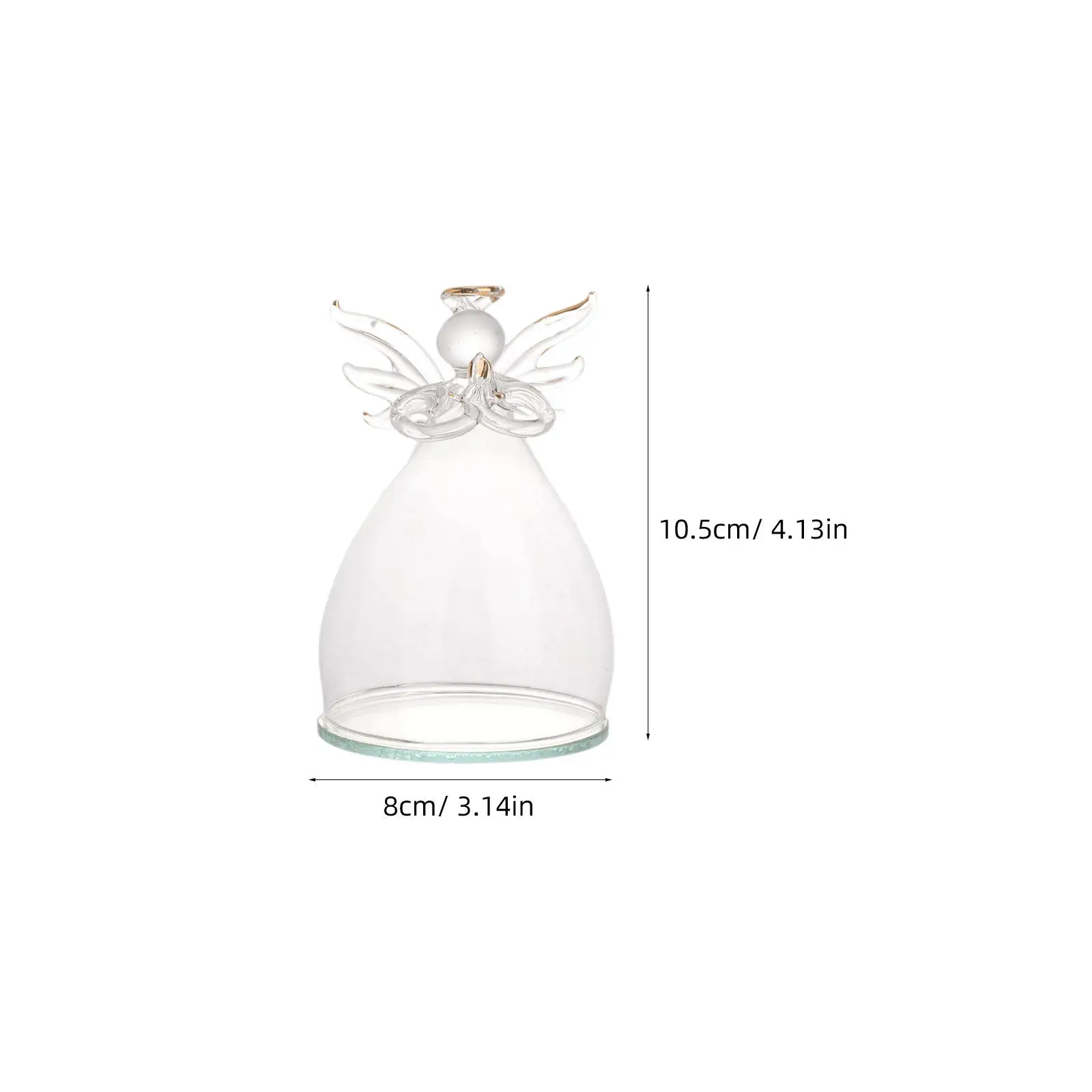 Angel Shaped Clear Glass Dome for Preserved Flowers Eternal Floral Display Decor Creative Desktop Micro Landscape Vase Glass