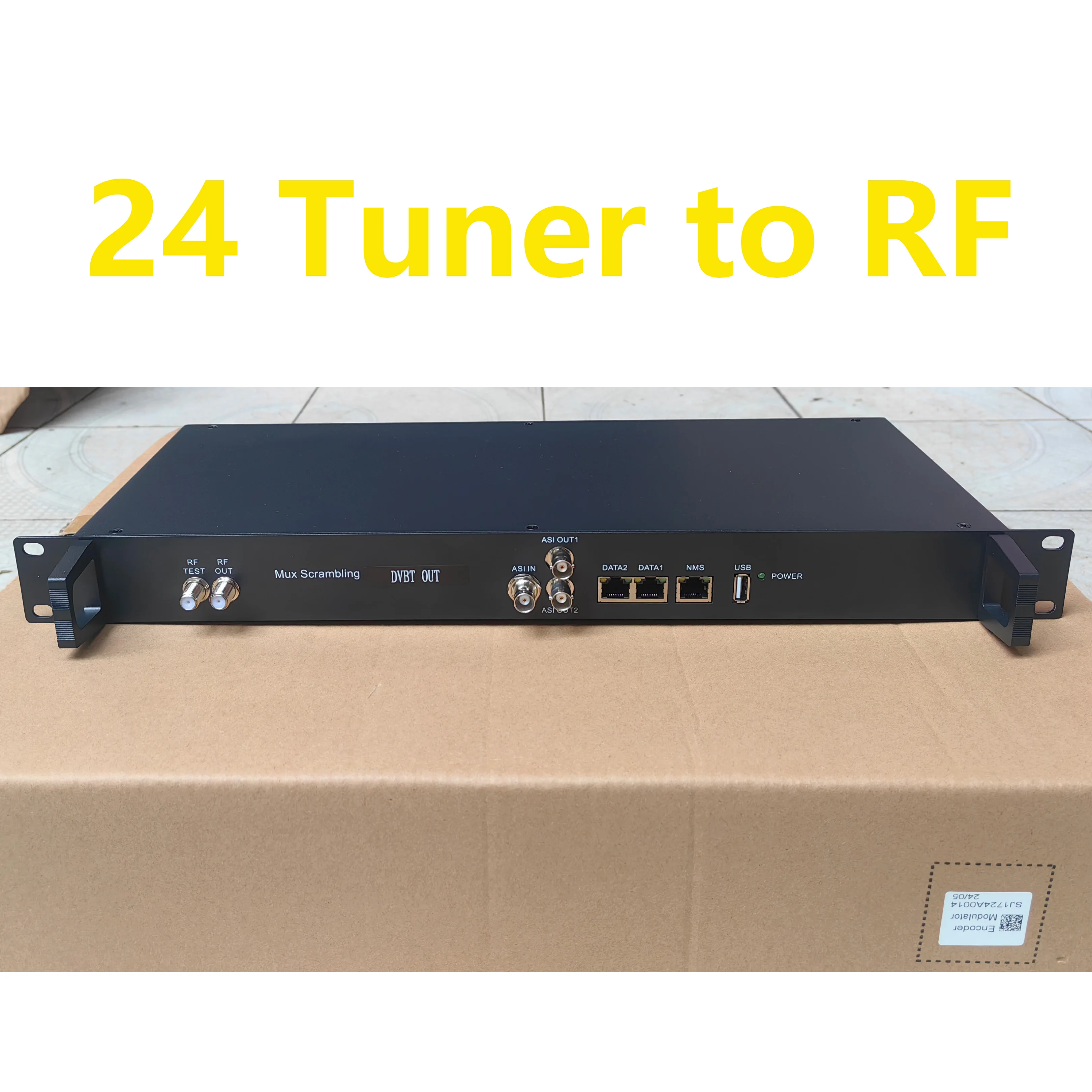 

24 chs Tuner RF Satellite DVBS2 to DVB-T digital Transmodulator Support DVB-S2 DVB-T DVB-T2 DVB-C ISDB-T ATSC