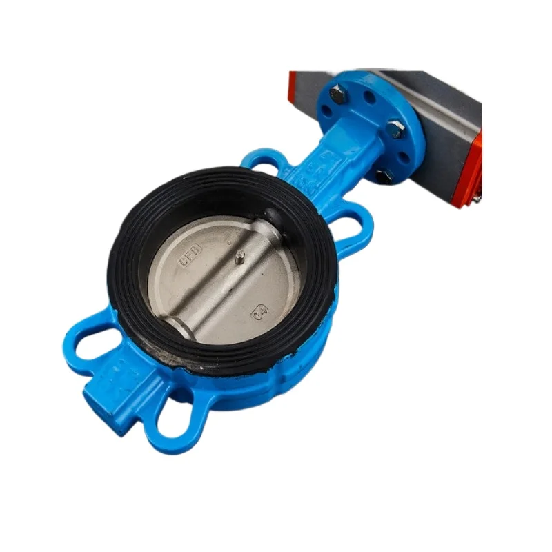 For Pneumatic Clamp Butterfly Valve Teflon Soft Seal Explosion-proof Corrosion Resistance and Wear Resistance