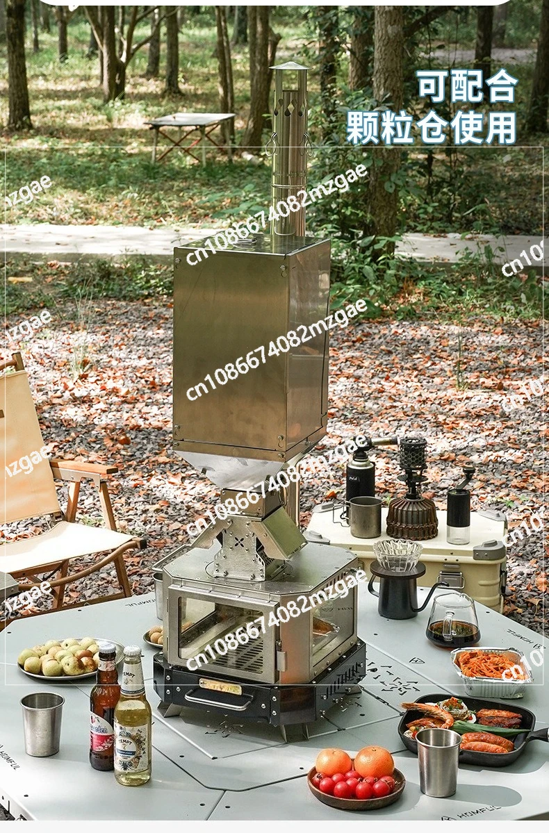 

Outdoor Camping Picnic Equipment Full Set of Portable Wood Stove Heating Mobile New Model