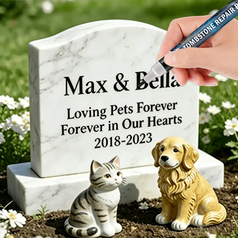 KJM Tombstone Paint Pen For Headstone Lettering Repair Grave Marker Monument Engraving Touch Up Waterproof Black Marker