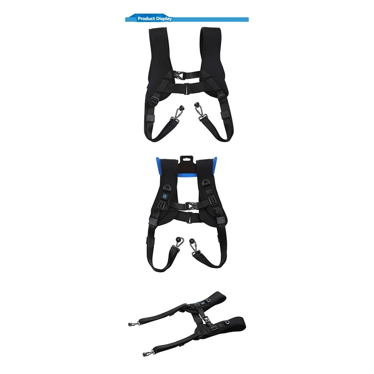 DSLR Camera Dual Shoulder Strap Harness with Quick Release, Soft Padded Decompression Foam Adjustable Belt