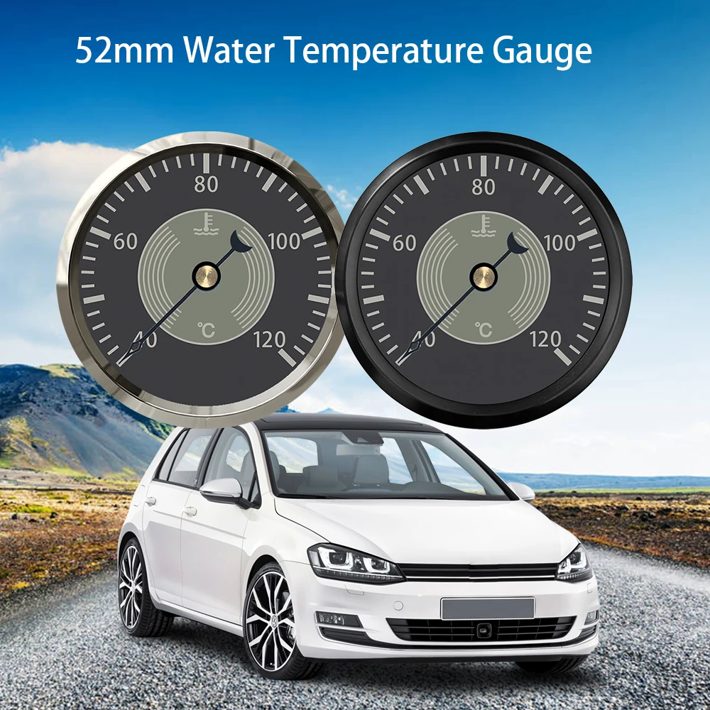 

RHAXEL Newest Marine 52mm Water Temp Gauge 40-120℃ Signal with Red/Yellow Backlight for Car Motorcycle 12V 24V Waterproof