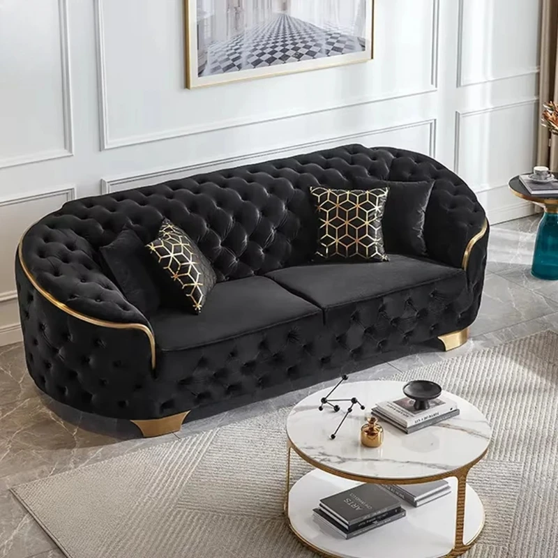 

Light Luxury Living Room Sofa Set Furniture 2 Seats 3 Seats Sofa