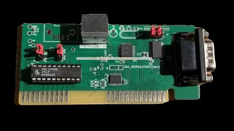 JS01 8-Bit ISA Bus Expansion Card Serial Port PS/2 Mouse Interface DOS Optical Mouse Adapter Replacement Parts