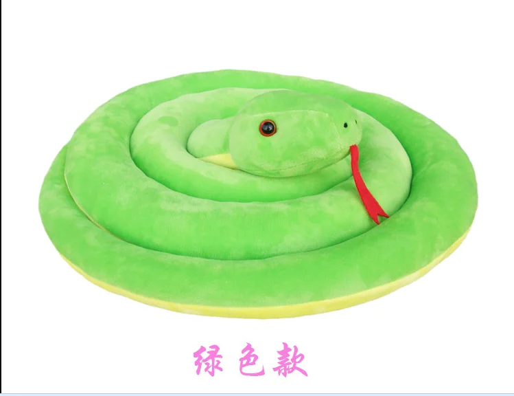 Neues langes Plüsch-Schlangenspielzeug aus echtem Leben, gefüllte Simulationsschlangenpuppe, Geschenk ca. 180 cm, S2990