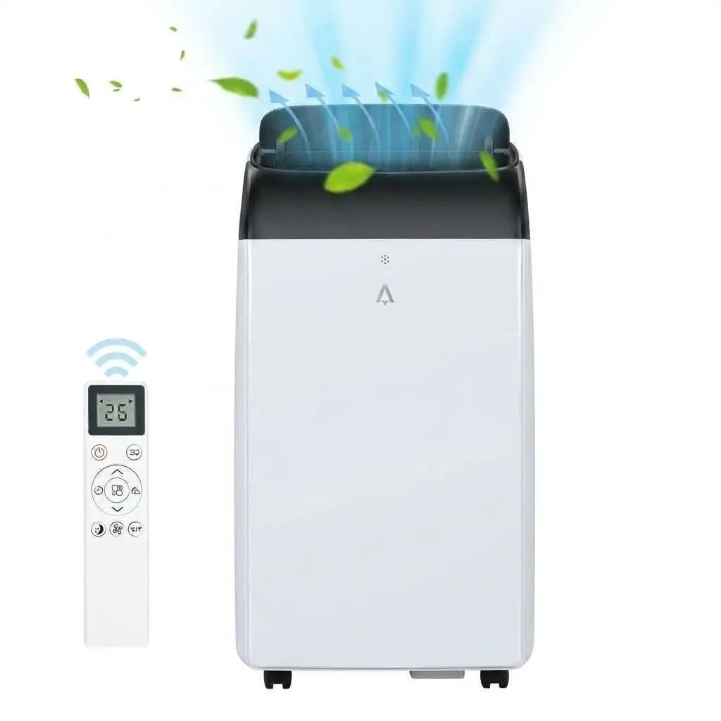 Portable Cooling Fan Indoor With Cooling Dehumidifier And Fan Modes 24 Hour Timer Remote Control And Complete Window Kit For Rooms