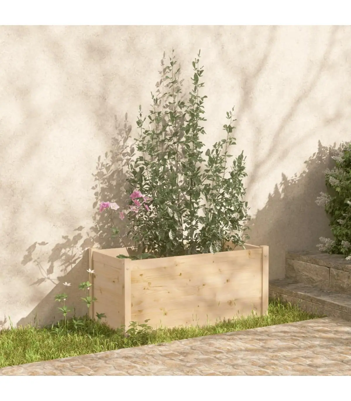 Flower pots and planters solid wood pine planter 100x50x50 cm