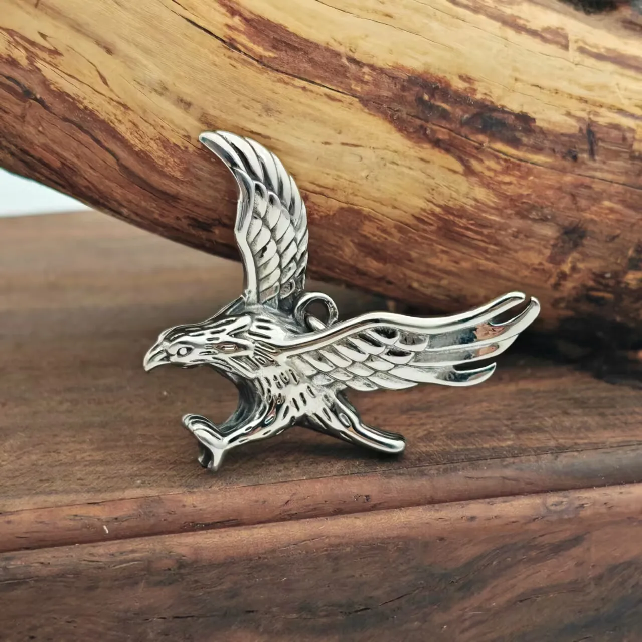 Hawk Biker Pendant 316L Stainless Steel Fashion Jewelry Men Women Flying Eagle Necklace