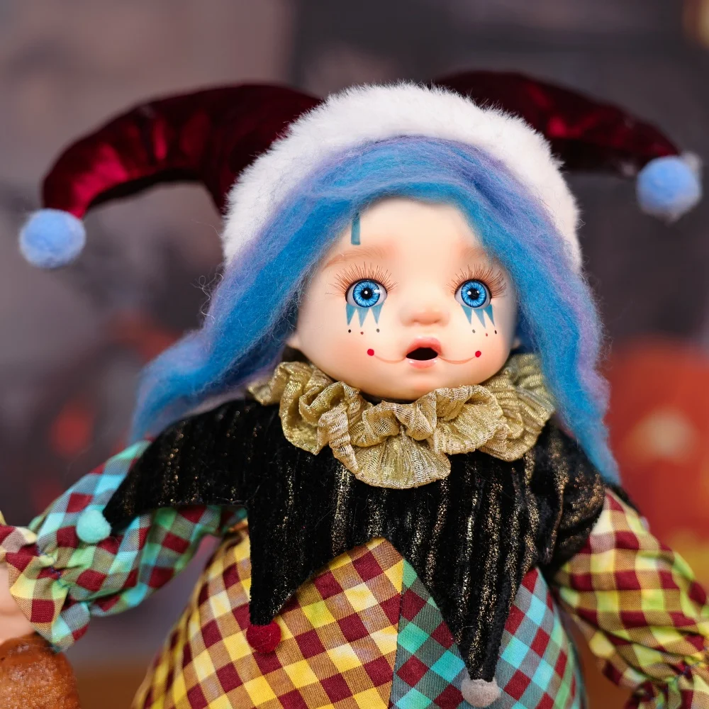 ตุ๊กตาพอร์ซเลนเหมือนจริง Cloveray ขนาด 14 นิ้ว ตุ๊กตาตัวตลกเซรามิกน่ารัก ตุ๊กตาเซรามิกคุณภาพสูง งานศิลปะสะสม