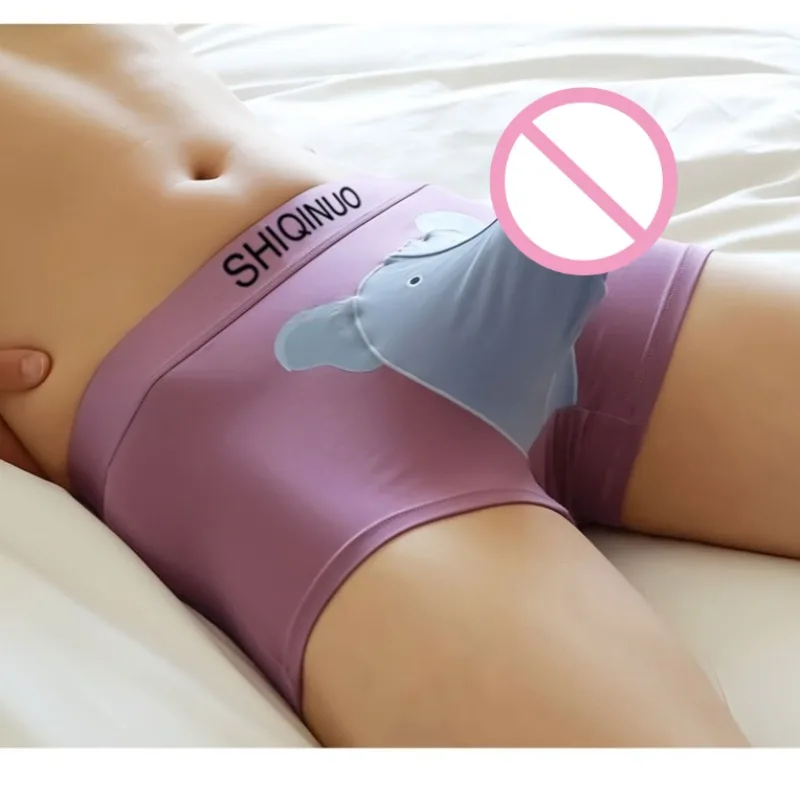 

Novelty Cartoon Elephant Nose Shorts Cute Men's Bullet Separation Modal Boxers Panties Sexy Teen Underwear Support Pouch Trunk