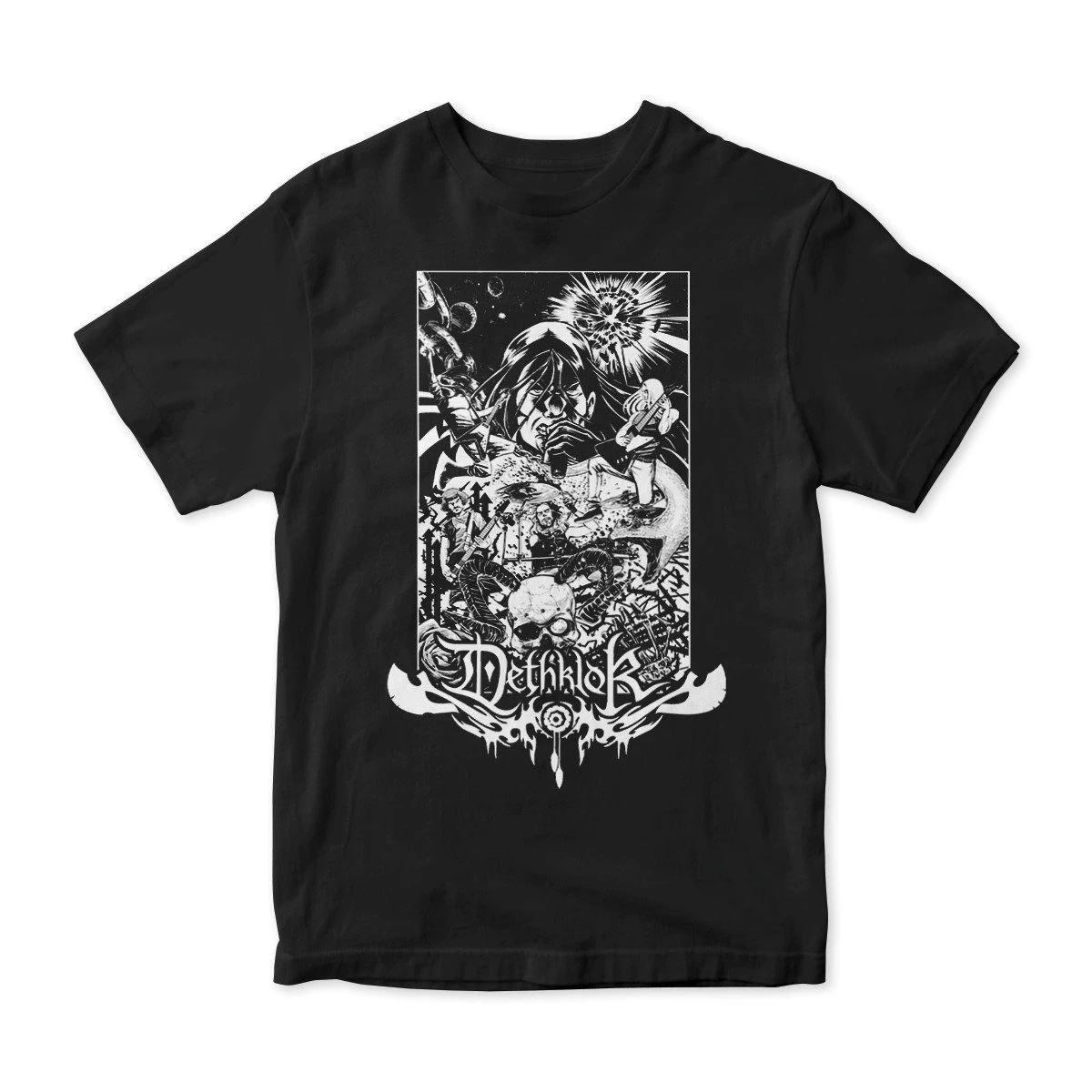 Dethklok Metalocalypse T-Shirt and Breathable Men's and Women's Same Crew Neck Pure Cotton T-shirt