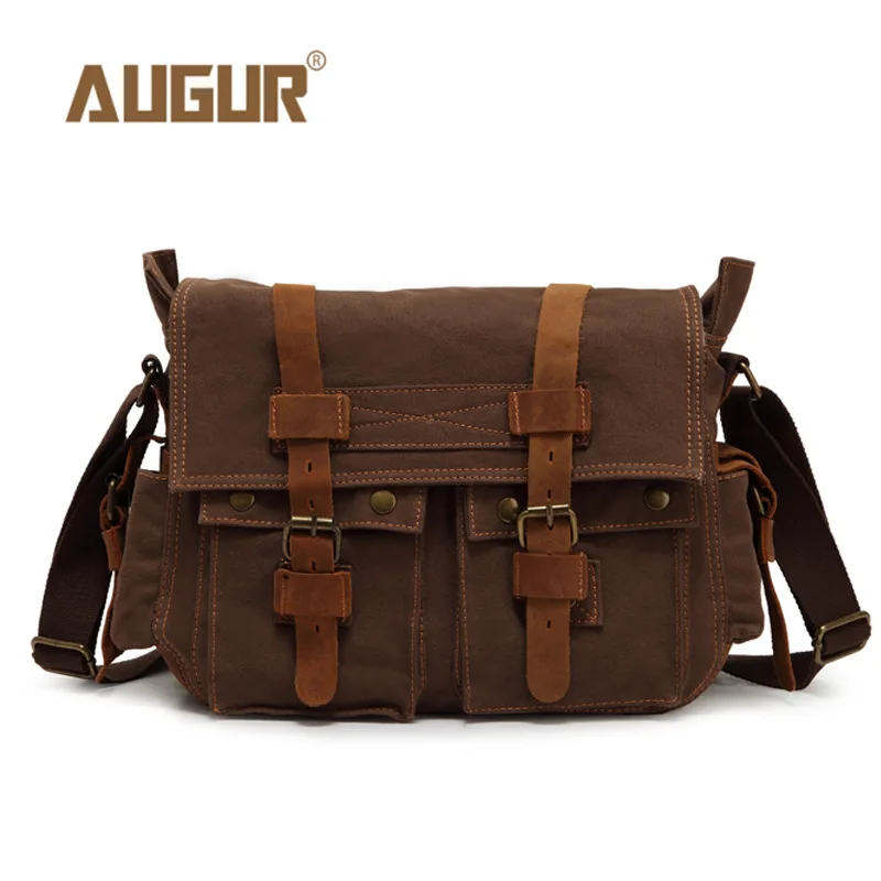 

Мужская и женская износостойкая холщовая сумка через плечо на одно плечо большой вместимости для хранения компьютера