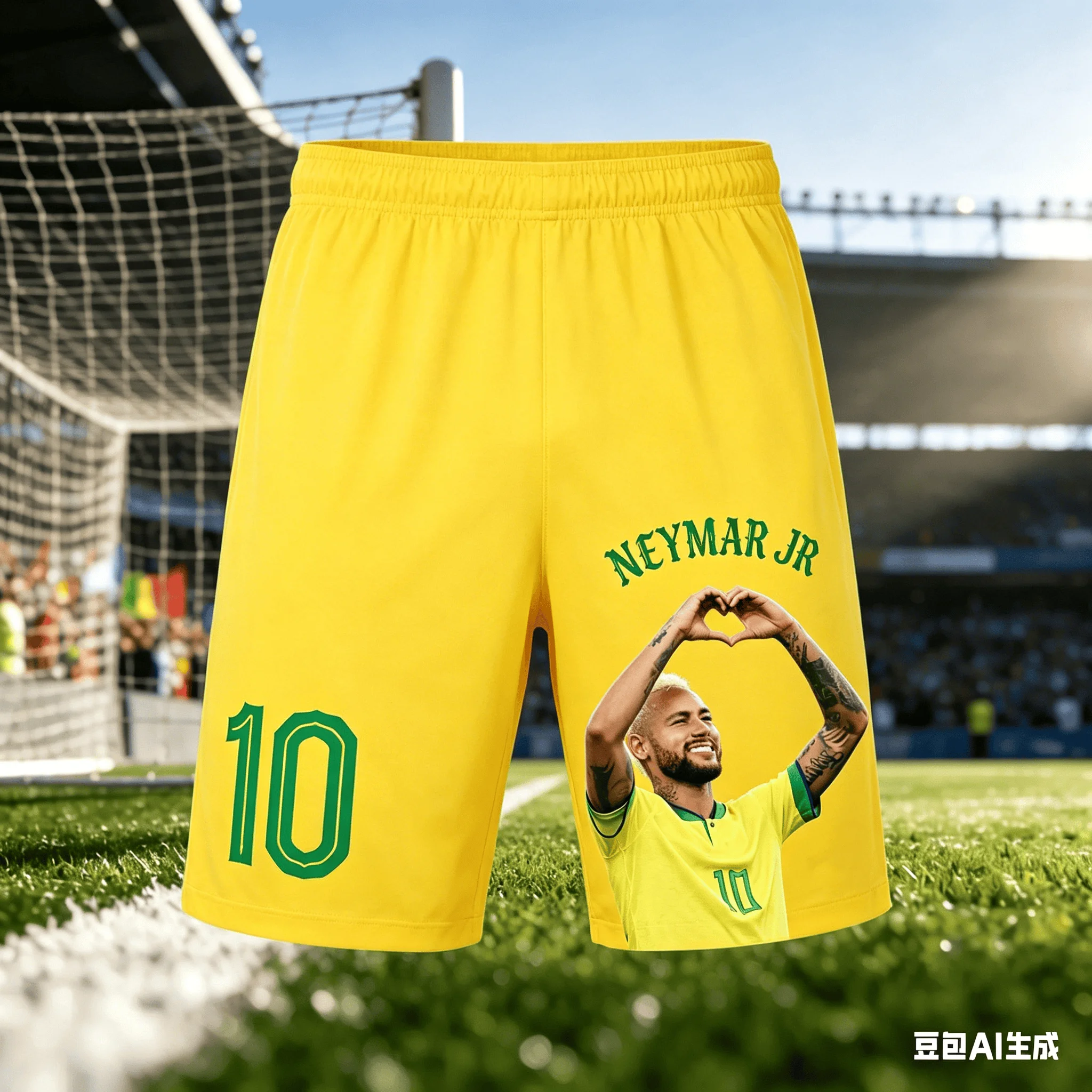 Soccer King Neymar No. 10 Shorts! Must-have Sports Casual Pants for Adult and Children's Fan Support
