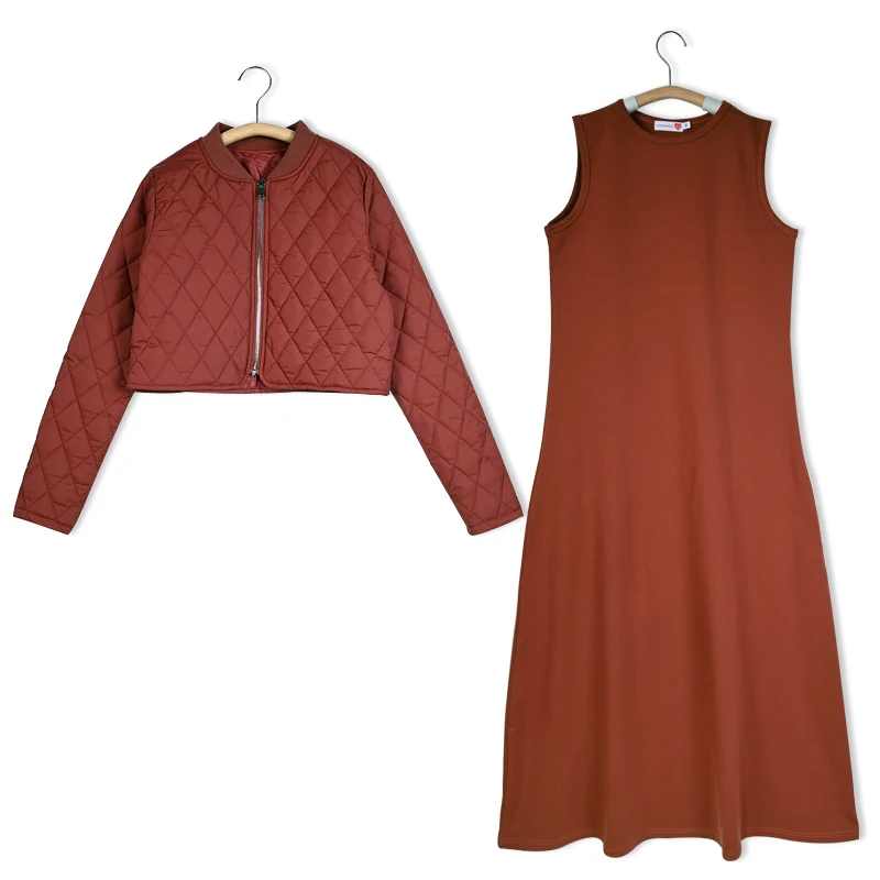 Femme cardigan et sans manches maxi robe tenue décontractée 50-éponge robe col rond manches longues fermeture éclair hiver haut XS-XXXL