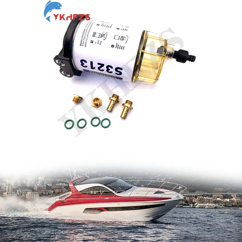 

Fuel Water Separator Filter Assembly Compatible with Outboard Assembly Outboard OMC Marine Engine Boat S3213 Fuel Filter