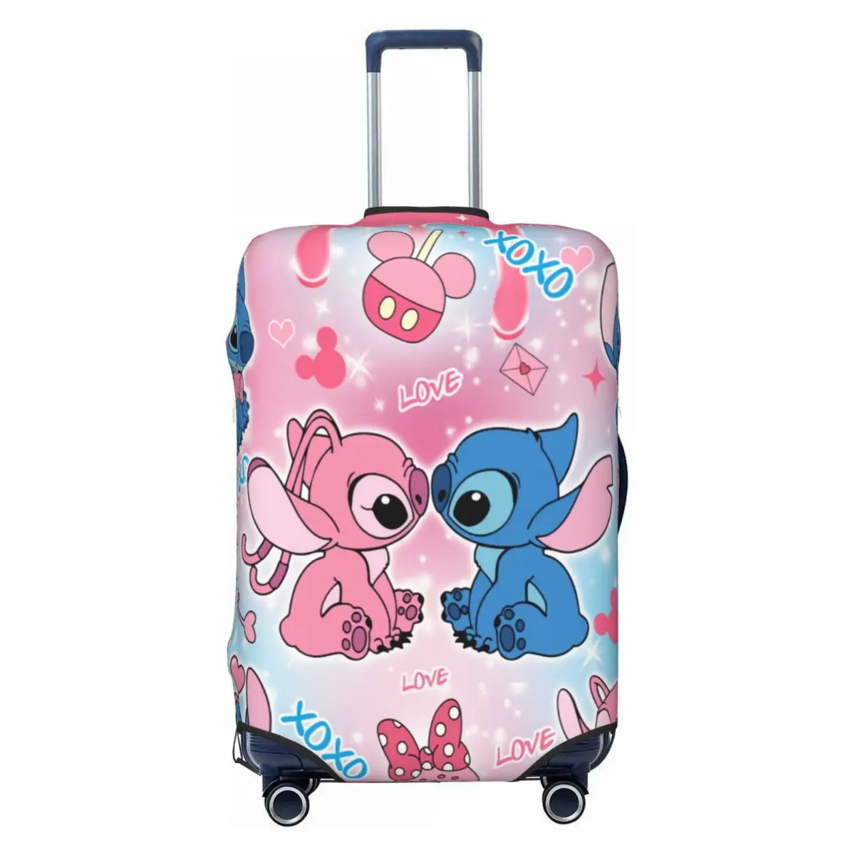 

Custom Cartoon Stitch Angel Monster Luggage Cover Protector Cute Travel Suitcase Protective Cover for 18-32 Inch