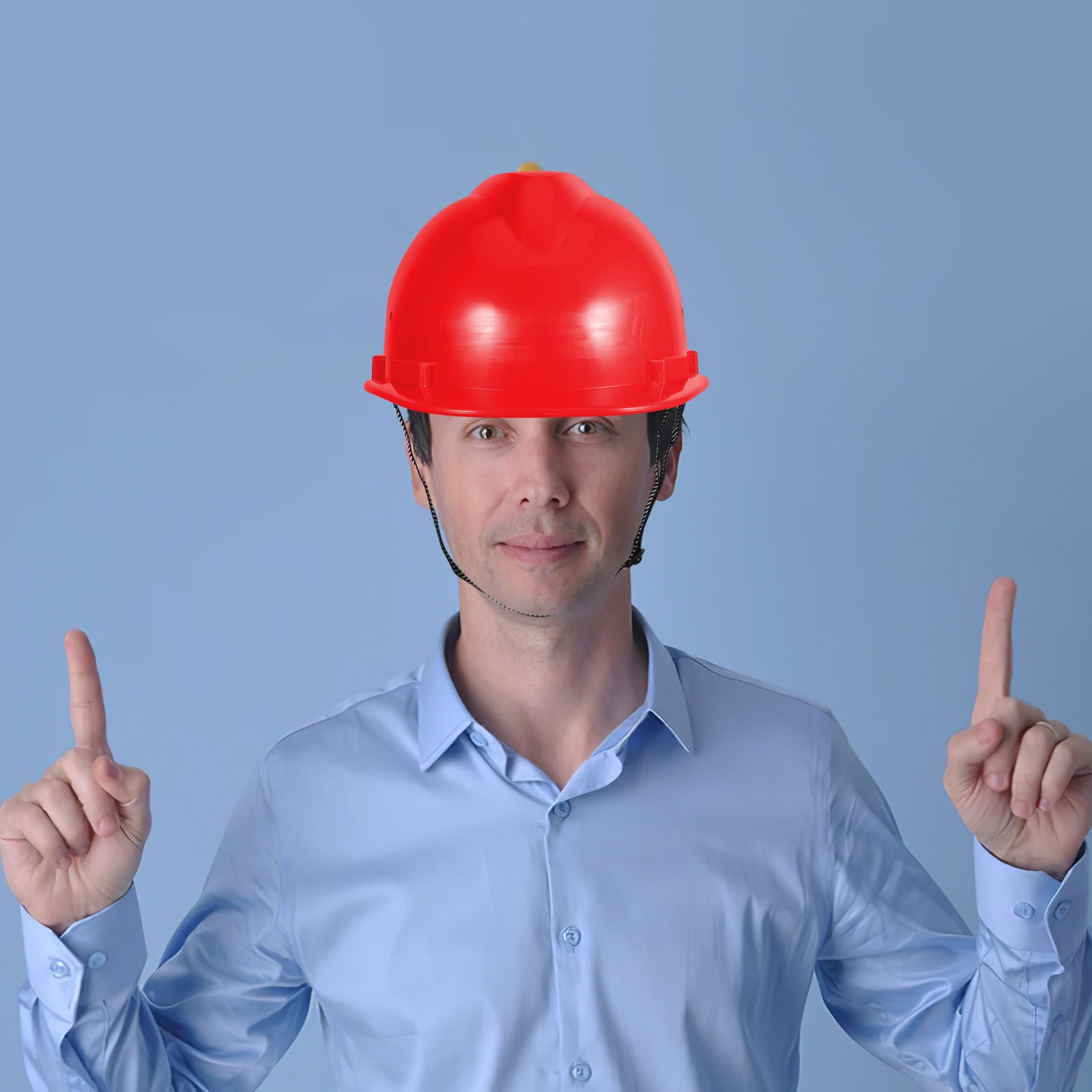 

Safety Hard Hats Durable Construction Site Headgear Adjustable Size HDPE Material Thickened Design Anti Smash Labor