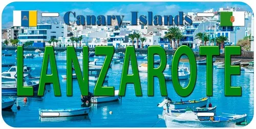Lanzarote Canary Islands Novelty Car License Plate Aluminum