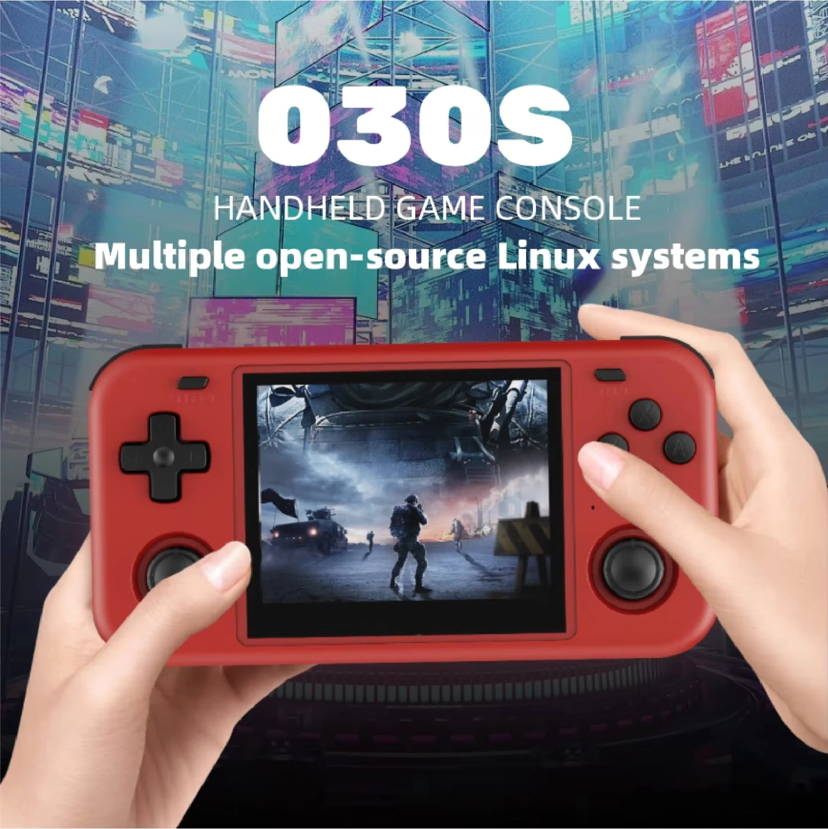 

Open Source 030S Retro Handheld Video Game Console Linux System 3.5 Inch IPS Screen Portable Pocket Video Player FOR Boy Gift