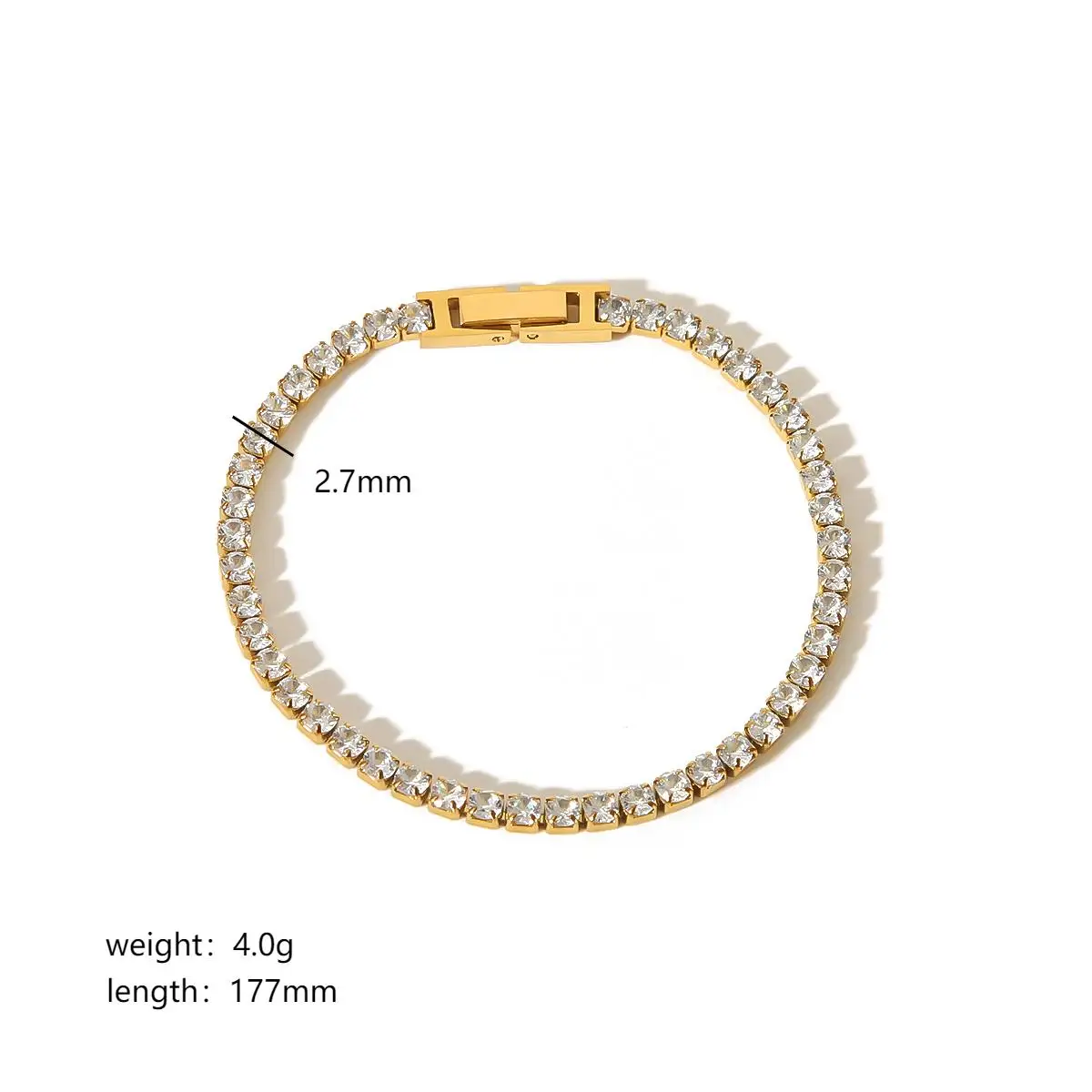 Zierliches Armband aus Edelstahl mit flacher Schlangenkette, Herzanhänger und glänzendem Zirkon, 18K vergoldet, Schmuckaccessoires, Damengeschenke – Detail 7