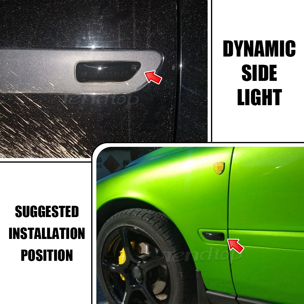 Geräucherte Objektiv Bernstein LED Seite Marker Licht Blinkt Blinker Sequential Blinker Licht Für Volvo XC90 S80 XC70 V70 S60 2001-2009