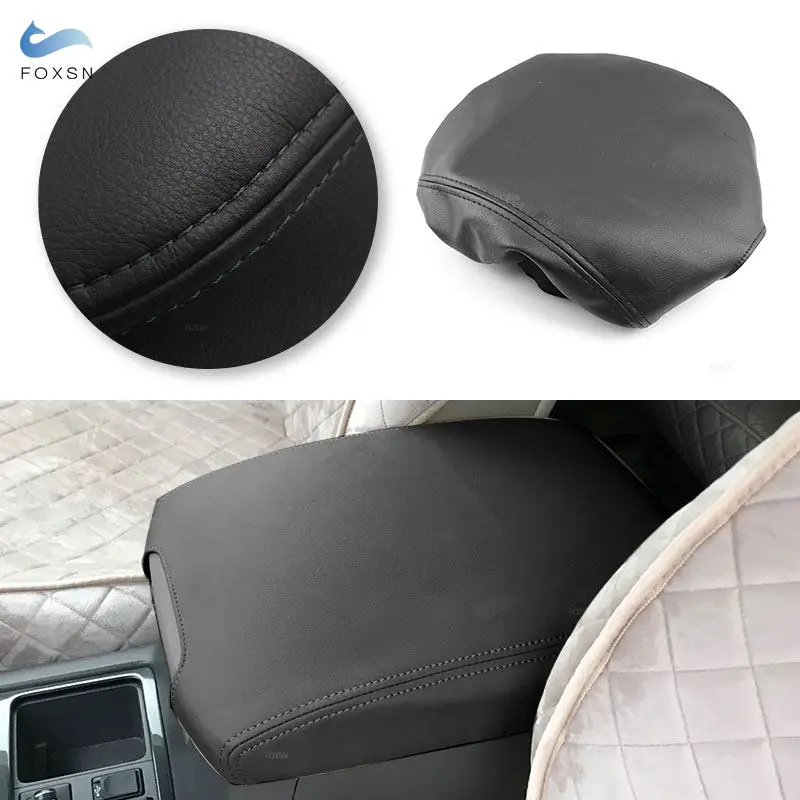 Microfiber Leather Armrest Cover For Toyota Land Cruiser Prado 150 2003-2022 Car Interior Center Console Armrest Box Cover Trim