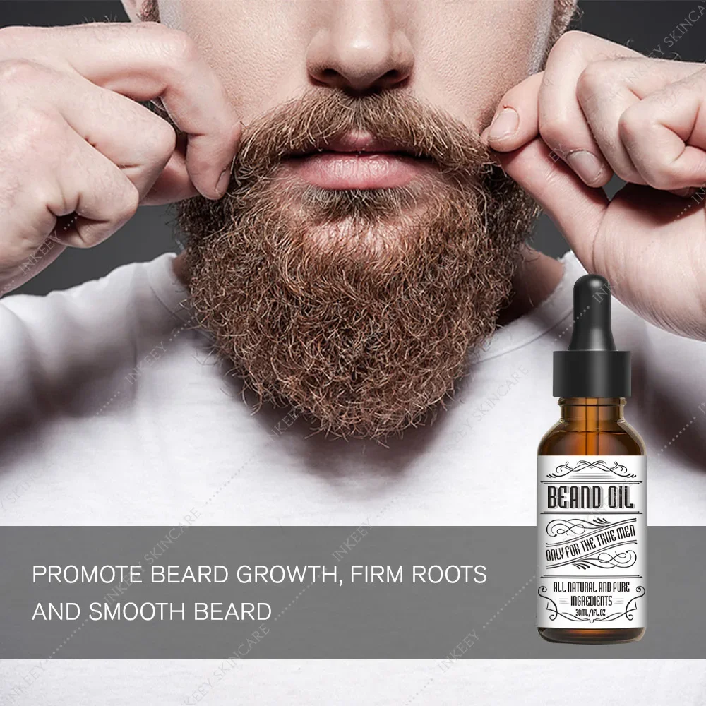 Beard Oil Conditioner Beard Growth Oil for Men Mustaches Growth Stronger Thicker Softener Fast Nourishing Beard Hair Growth Oil