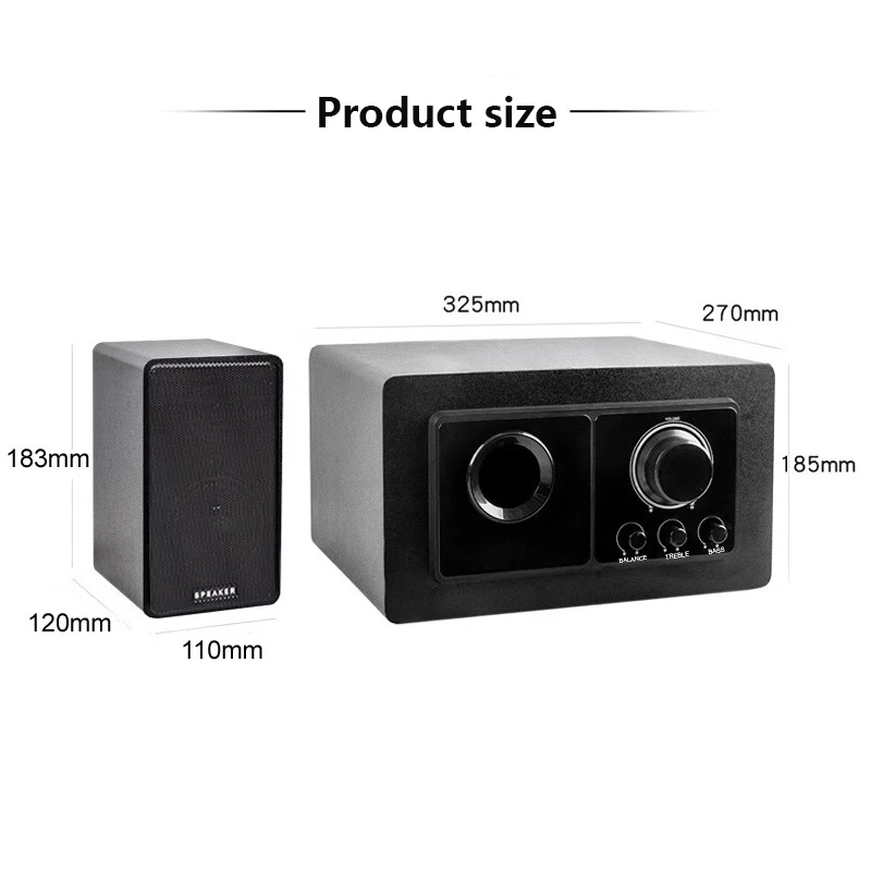60w Hochleistungs-USB-Subwoofer mit großem Volumen, kabel gebundener Multimedia-Bluetooth-Lautsprecher Home-Desktop-Computer Audio 2,1 Notebook-Spiel lautsprecher