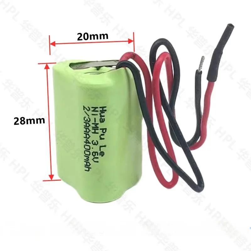 1-3pcs/lot Ni-MH 2/3AAA 400mAh 3.6V Rechargeable Battery Flashlight Strong Light Instrument