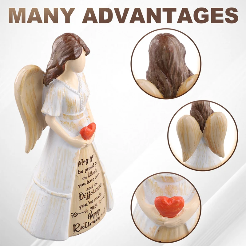 Angel Sculpture Mother Birthday Gift Female Retirement Gift Home Decoration Resin Crafts