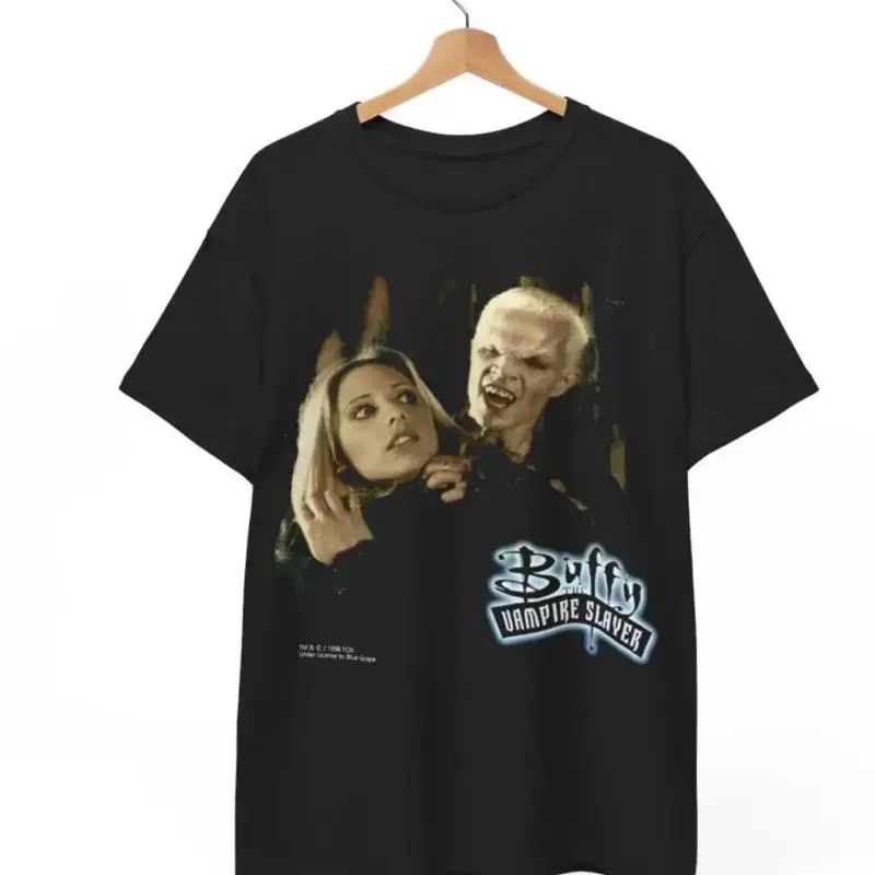 Buffy The Vampire Slayer basic black 90s T shirt cotton