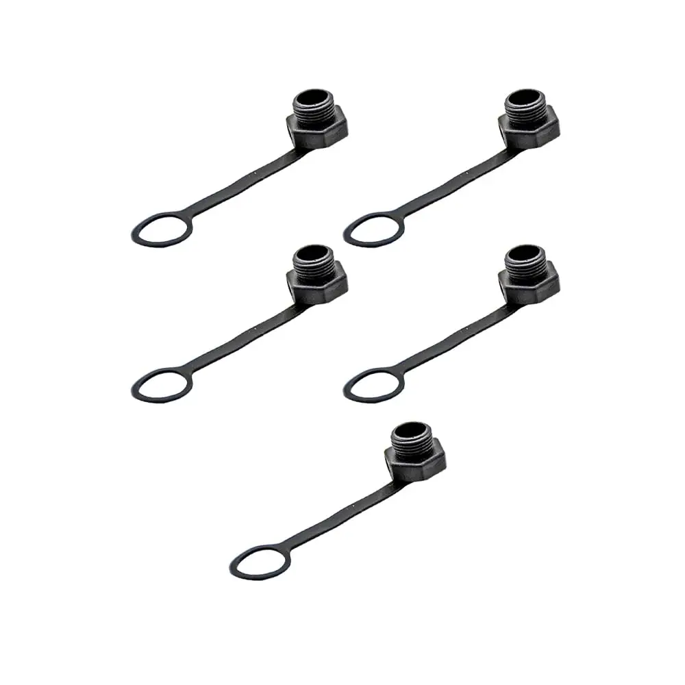 

5 piece set-M12 Dust Cover Female Panel Mount Plastic Protective Cap Plug for Socket Connector Various Pin Options Available