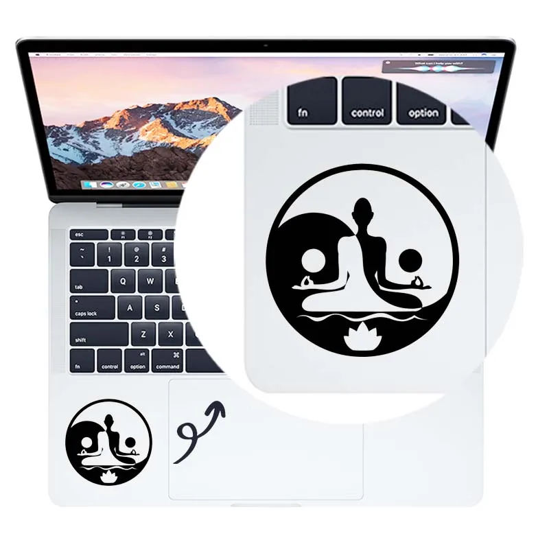 Yin Yang Balance Vinyl Laptop Sticker for Macbook Pro 14 Air 13 Retina 15 Inch Mac Trackpad Decal Vinilo Portatil Notebook Skin