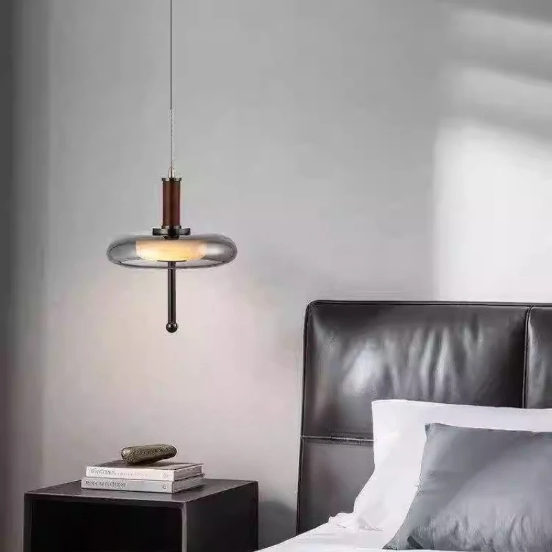 

Modern Dining Room Pendant Light Living Room Bedroom Bedside Study Hotel Italian Minimalism Glass Indoor Decoration Hanging Lamp