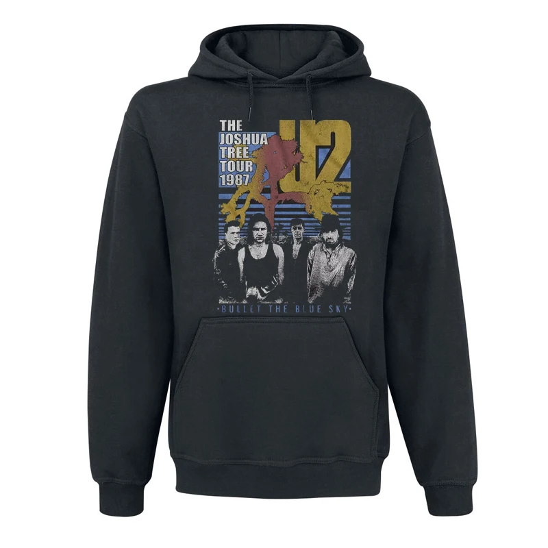 

U2 Joshua Tree Tour Vintage Hoodies Mens Fashion Harajuku Streetwear Hip Hop Hoody Pullover Tops Rapper Camisetas Hombre