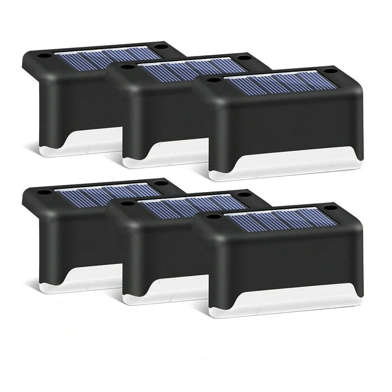 4 pçs ao ar livre caminho da escada luzes led solar powered luzes para casa jardim ao ar livre caminho quintal pátio escadas passos cerca luz da noite