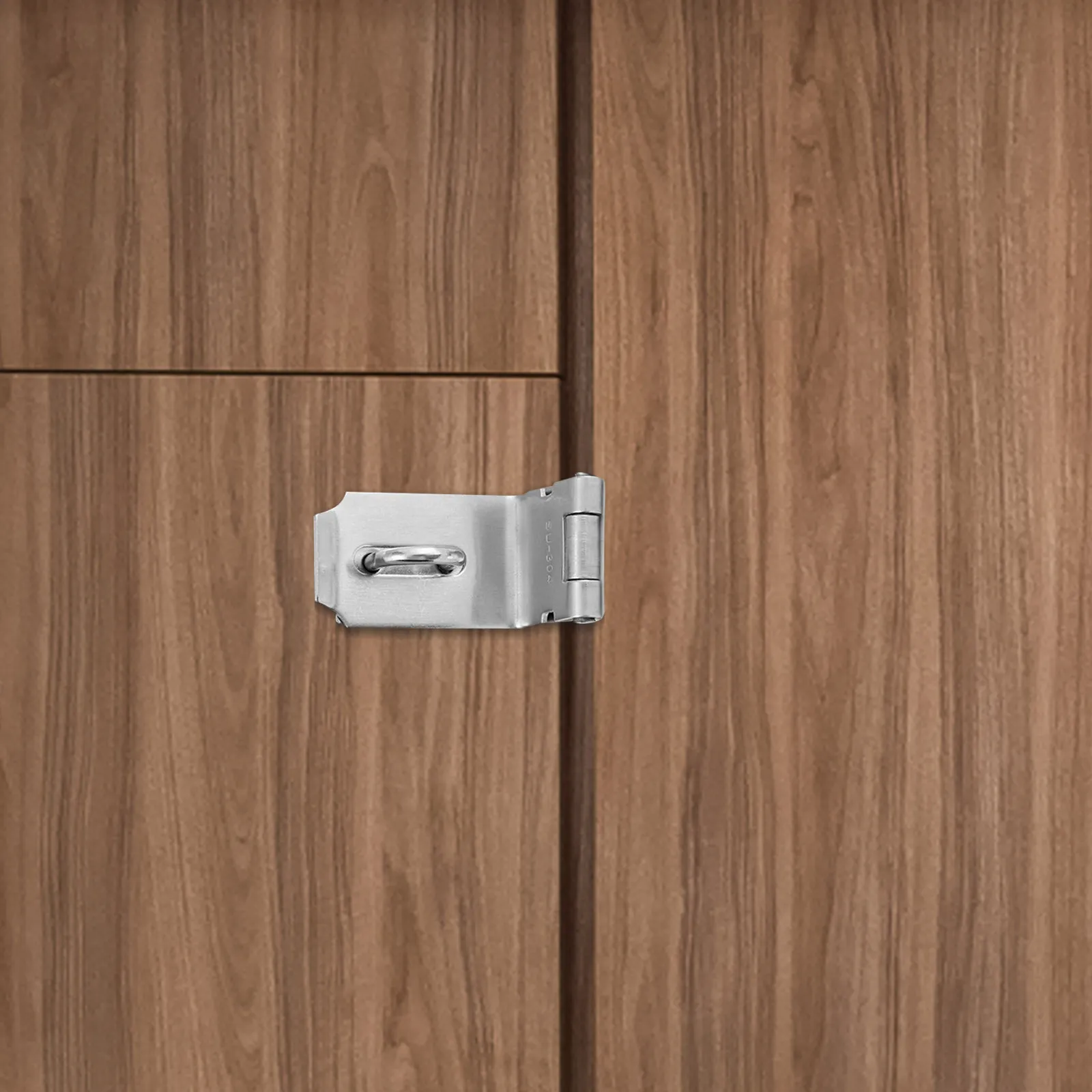 

2Sets Security Door Latch Stainless Steel Sliding Closet Door Lock Easy Angle Operation No-Drill Mounting for Bedroom Bathroom