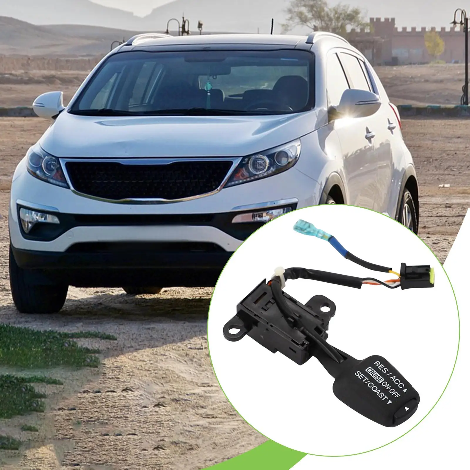 

Steering Control Switch Black 964402D100 Spare Parts Supplies Sturdy Multifunctional Accessory for Elantra Tucson