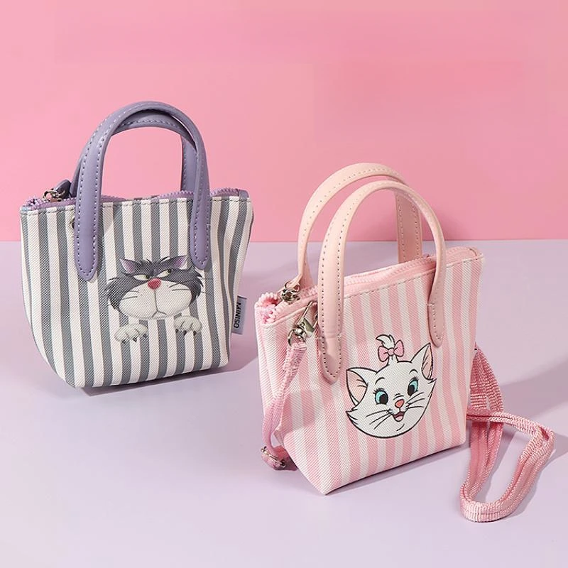 Miniso Kawaii Disney Marie Cat lucyfer Mini torby portmonetka dziewczyny Anime torba na ramię Crossbody kreskówka torebka na prezent