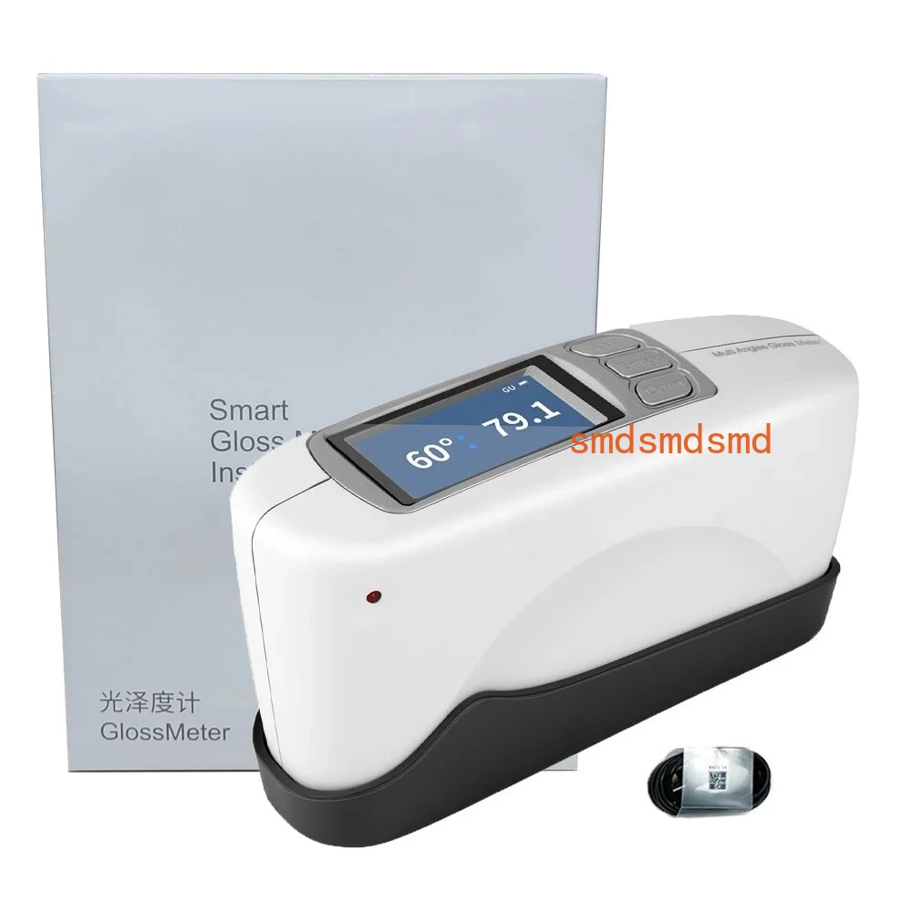 Portable Gloss Meter with Calibration Board, 0.2GU High Accuracy Glossmeters for Measure Stone, Paint, Ink, Marble, Floors