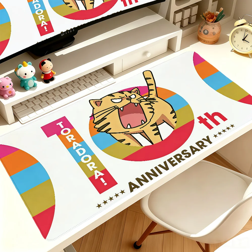 Cute TIGER DRAGON Aisaka Taiga Mouse Pad Large Non-slip Lockedge Desktop Computer Desk Mat Keyboard MousePad Office Game Student